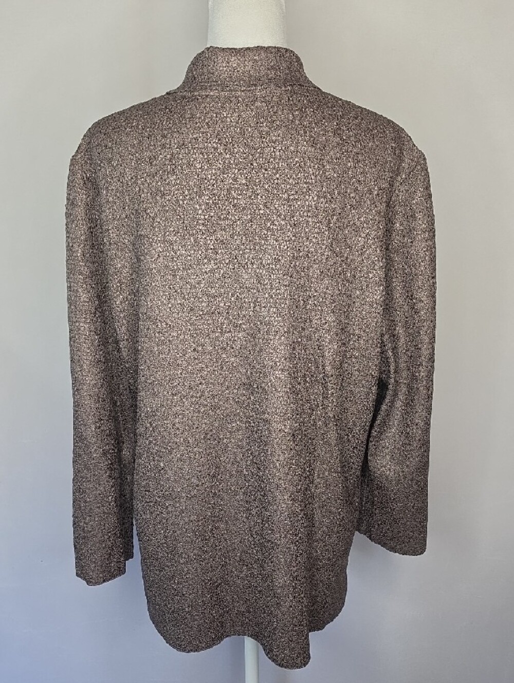 Chicos Travelers Textured Shirt Jacket Size 2 Classic Career Travel - Picture 4 of 10